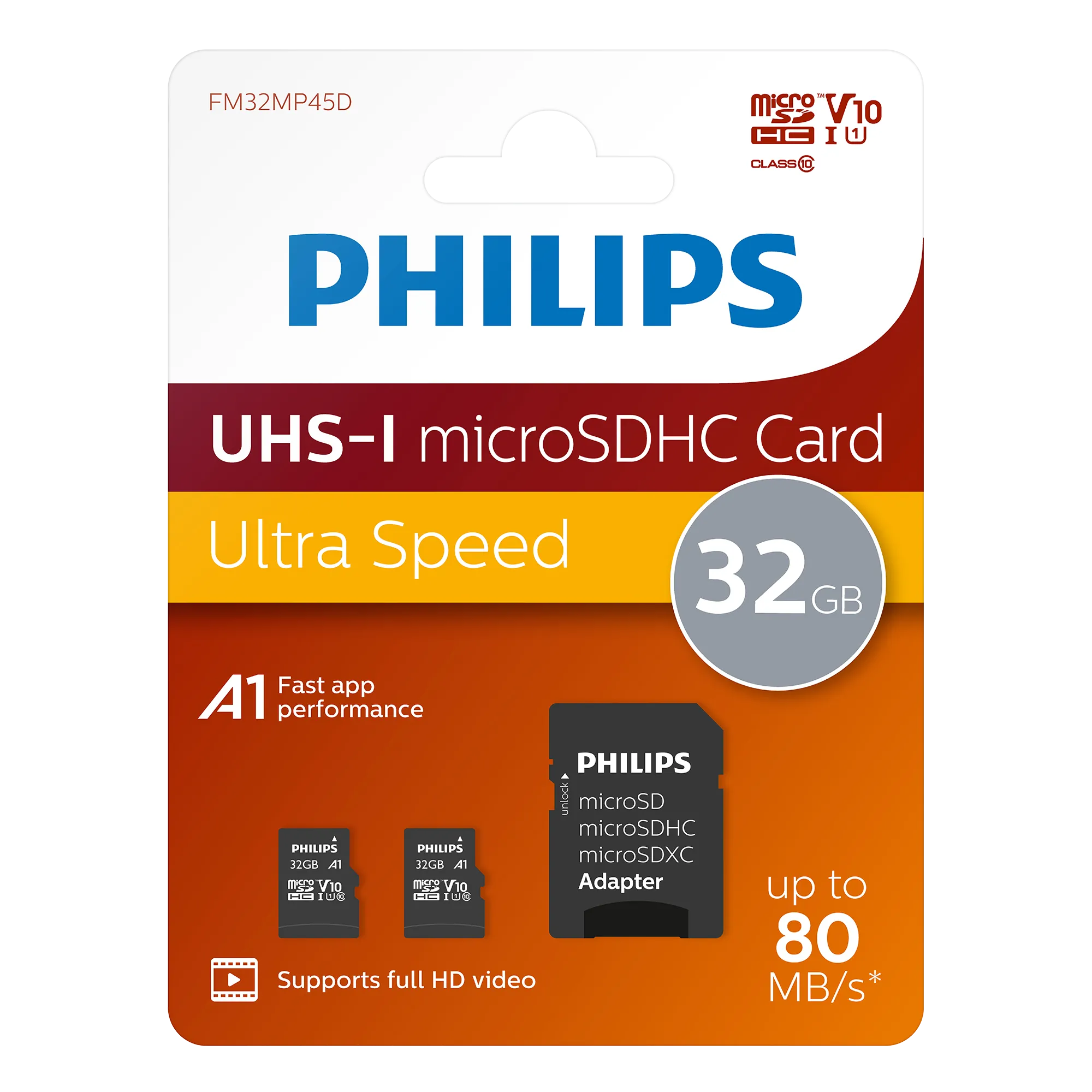 Philips microSDHC-Karte UHS-I U1 32 GB 2er-Pack