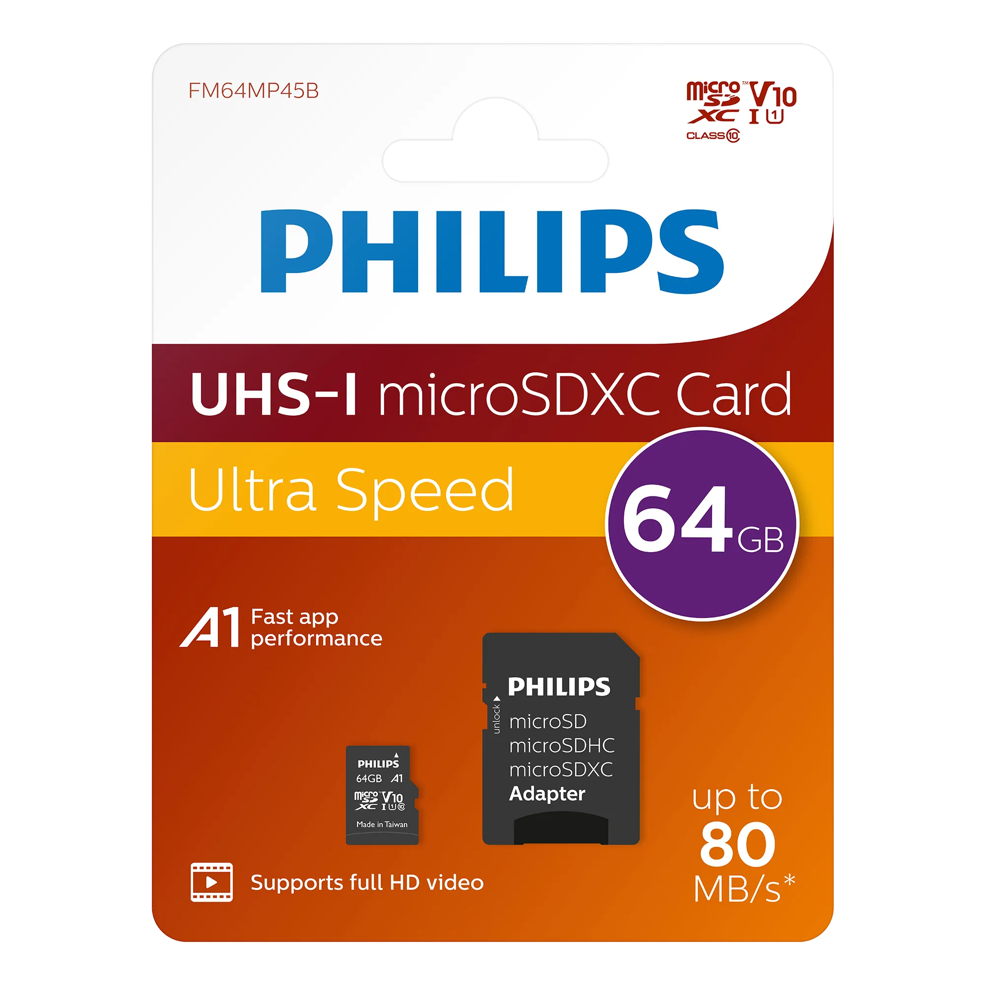 Philips microSDXC-Karte UHS-I U1 64 GB