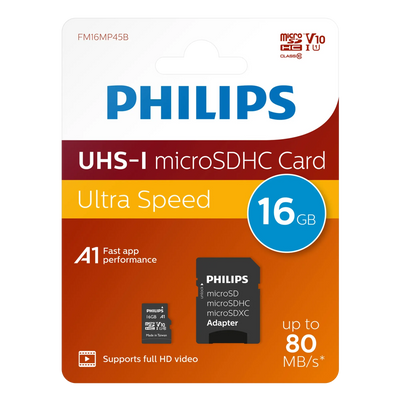 Philips microSDHC kaart UHS-I U1 16 GB