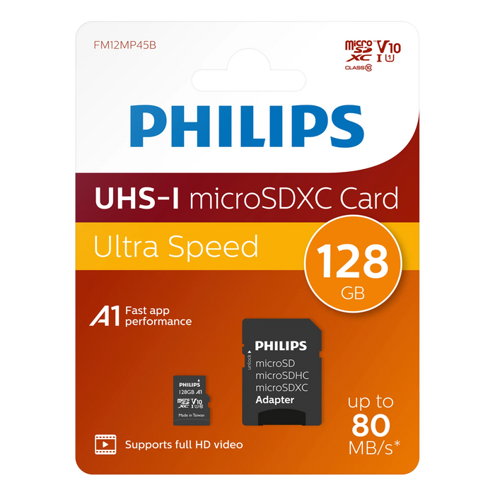 Philips microSDXC kaart UHS-I U1 128 GB