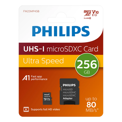 Philips microSDXC kaart UHS-I U1 256 GB