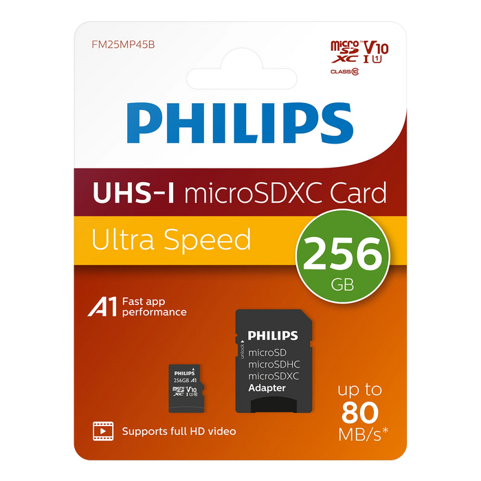 Philips microSDXC kaart UHS-I U1 256 GB