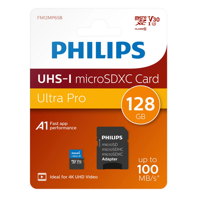 Carte microSDXC Philips UHS-I U3 128 Go