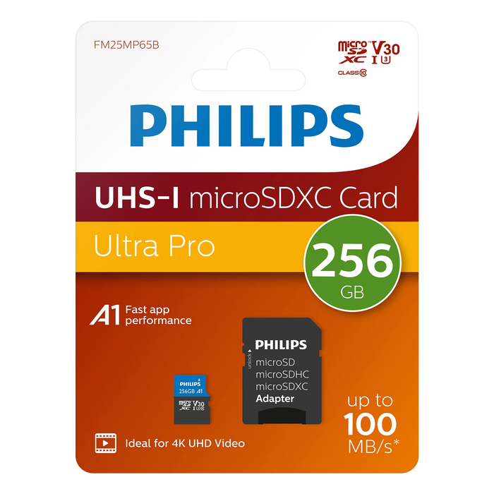 Philips microSDXC kaart UHS-I U3 256 GB