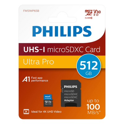 Philips microSDXC card UHS-I U3 512 GB