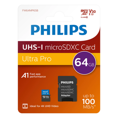 Philips microSDXC-Karte UHS-I U3 64 GB
