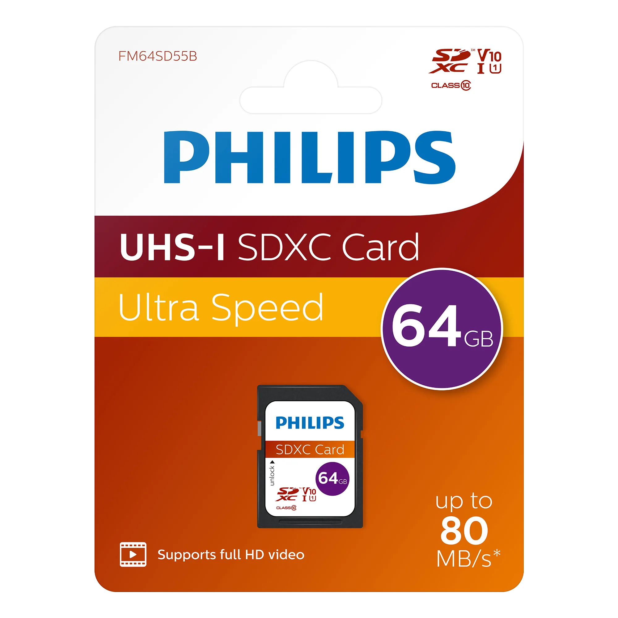 Carte SDXC Philips UHS-I U1 64 Go