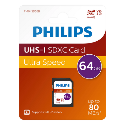 Carte SDXC Philips UHS-I U1 64 Go