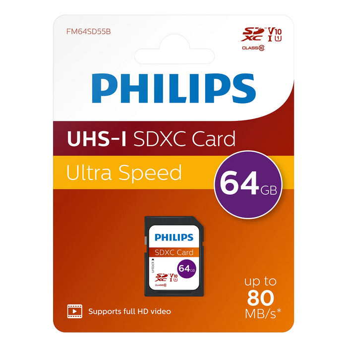 Philips SDXC kaart UHS-I U1 64 GB