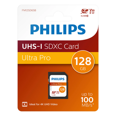 Philips SDXC kaart UHS-I U3 128 GB