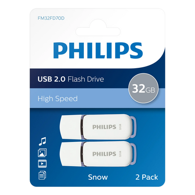 Philips USB 2.0 Snow 32 GB 2-pack