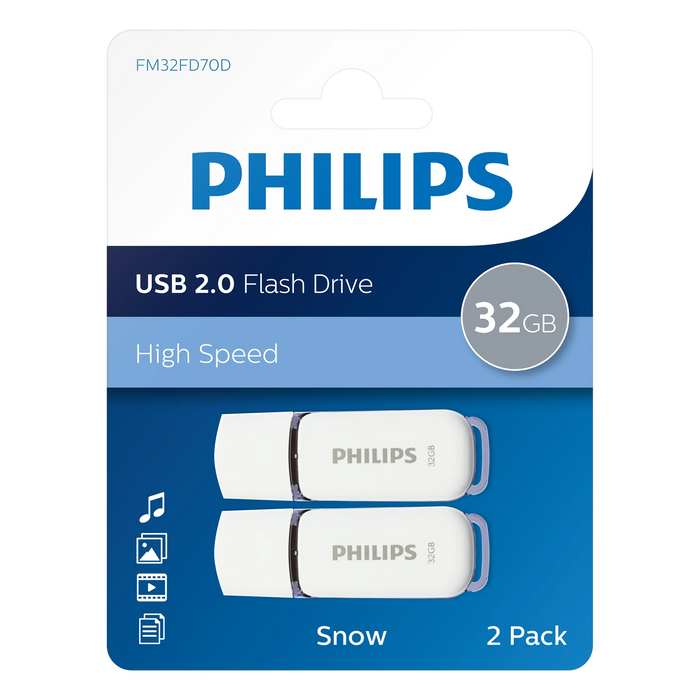 Philips USB 2.0 Snow 32 GB 2-pack