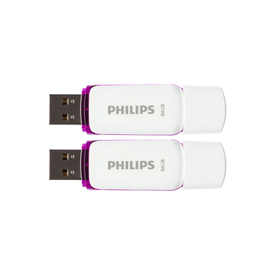 Philips USB 2.0 Snow 64 GB 2-pack