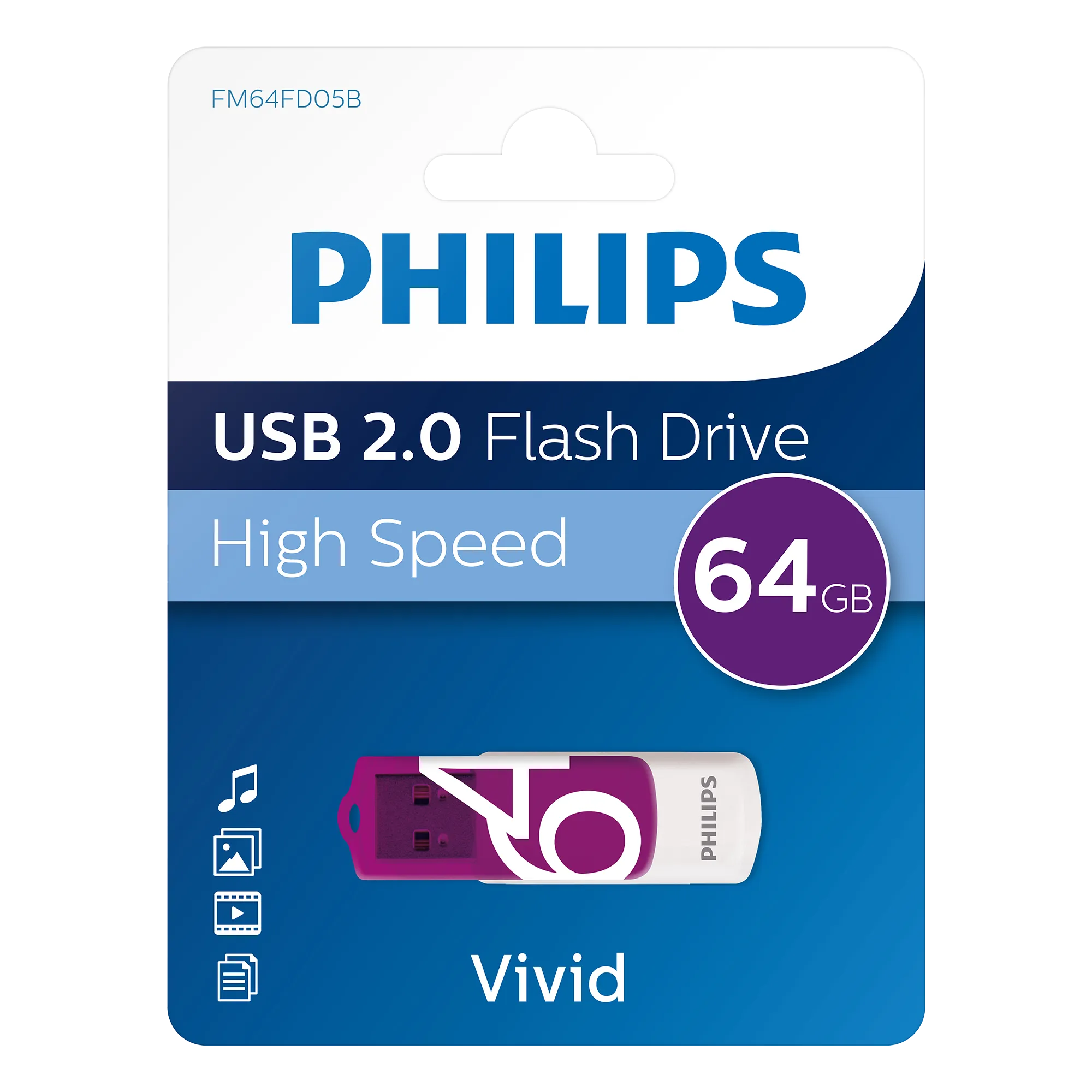Philips USB 2.0 Vivid 64 GB