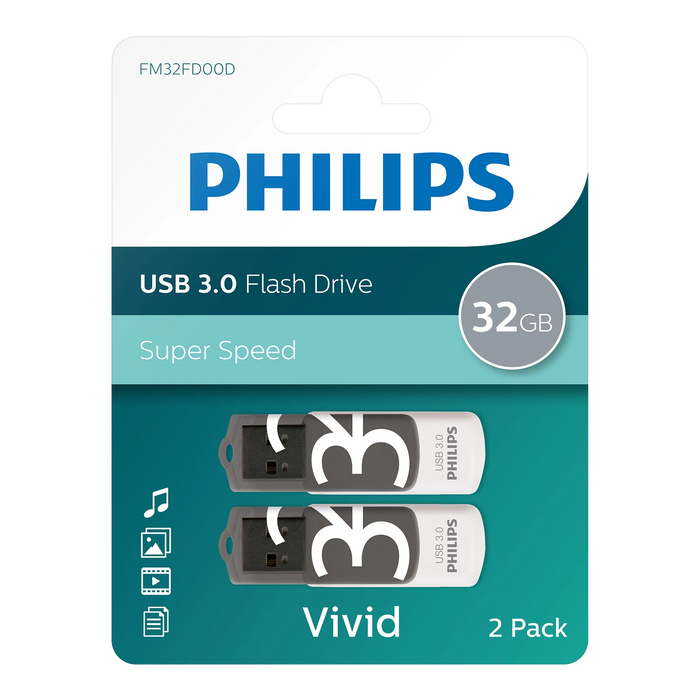 Philips USB 3.0 Vivid 32 GB 2-pack
