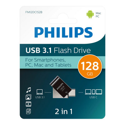 Philips USB 3.1 2-in-1 USB-C 128 GB