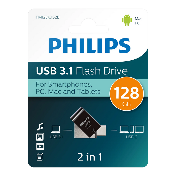 Philips USB 3.1 2-in-1 USB-C 128 GB