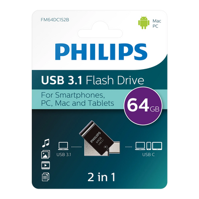 Philips USB 3.1 2-in-1 USB-C 64 GB