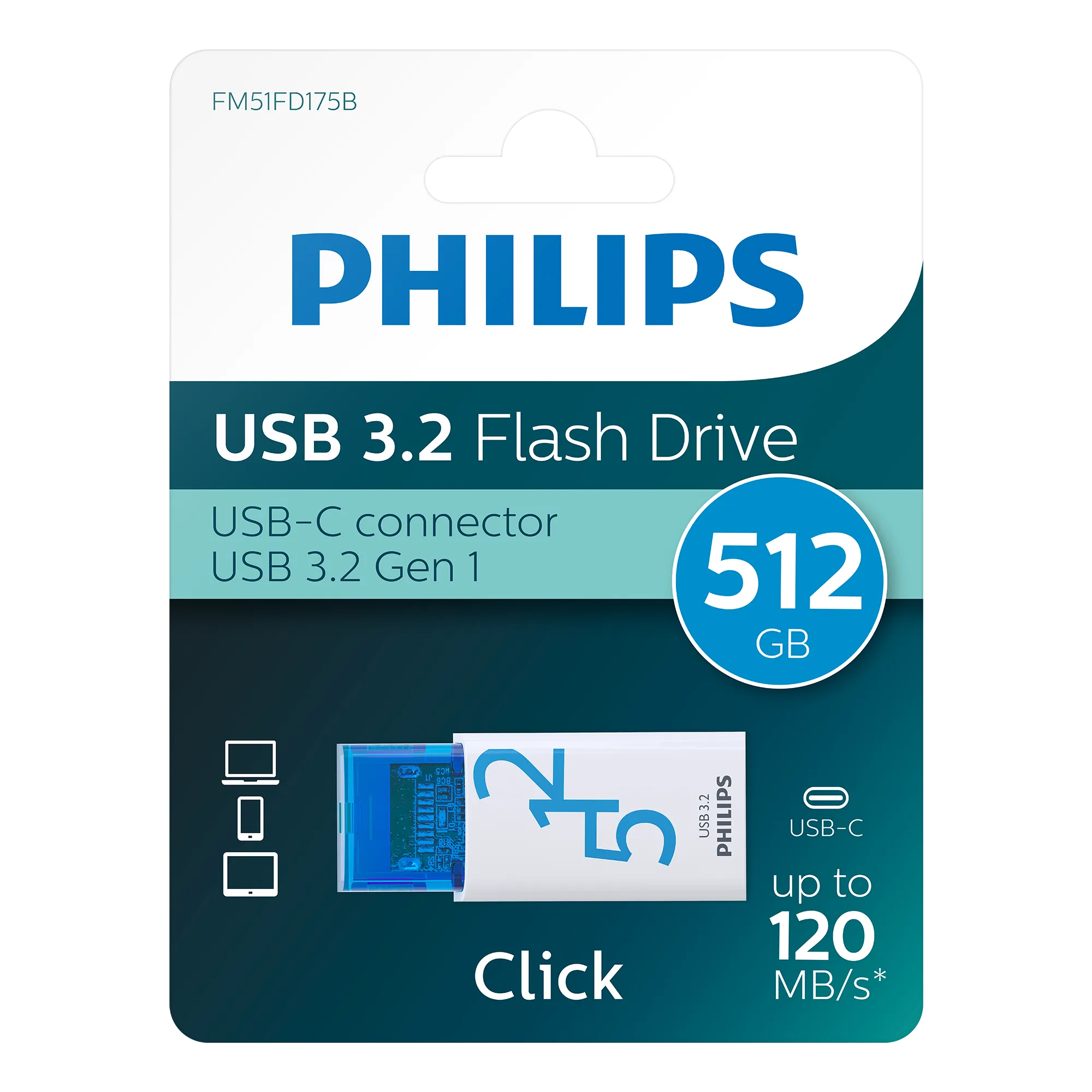 Philips USB 3.2 Click 512 GB