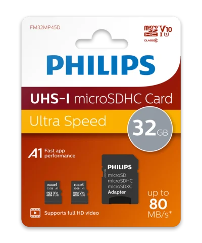 Philips Micro SDHC Card 32GB 2-Pack