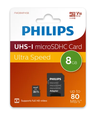 Philips Micro SDHC Kaart 8GB