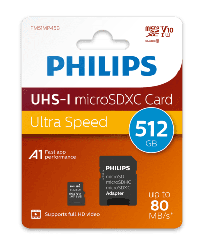Philips Micro SDXC Kaart 512GB