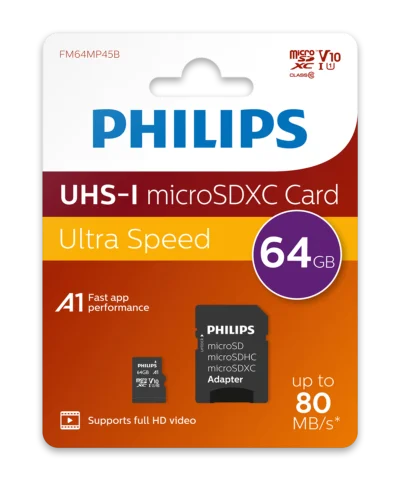 Philips Micro SDXC Kaart 64GB