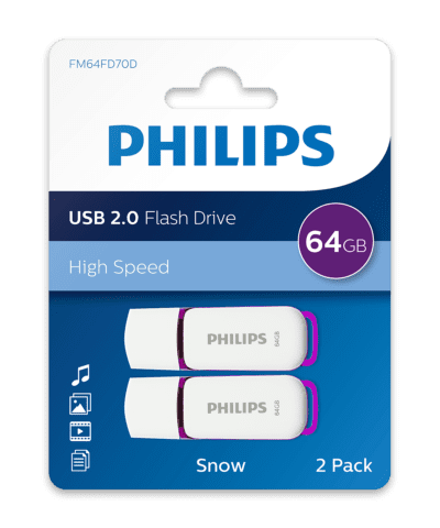 Philips USB 2.0 Snow Editie 64GB 2-Pack