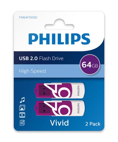 Philips USB 2.0 Vivid Edition 64GB 2-Pack