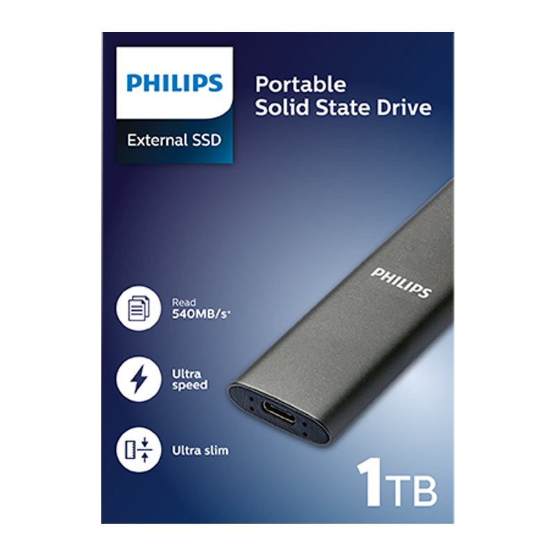 Philips SSD externe USB-C USB 3.0 1 To