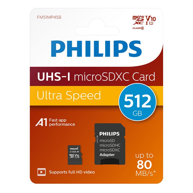 Philips Micro SDXC UHS-I U1 512GB