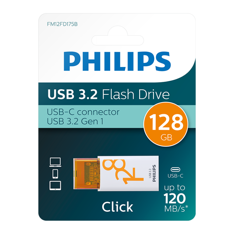 Philips USB 3.2 Click – Fast USB-C Flash Drive
