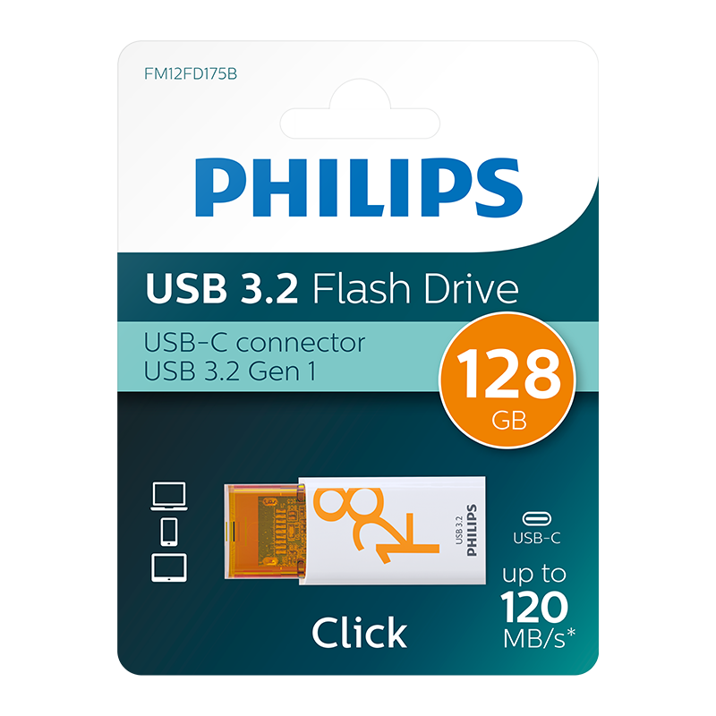 Philips USB 3.2 Click 128 Go