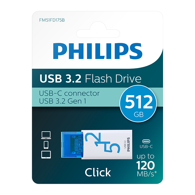 Philips USB 3.2 Click 512GB